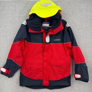 West‎ Marine Explorer Offshore Jacket Red Navy Yellow Size 8 Waterproof Sailing